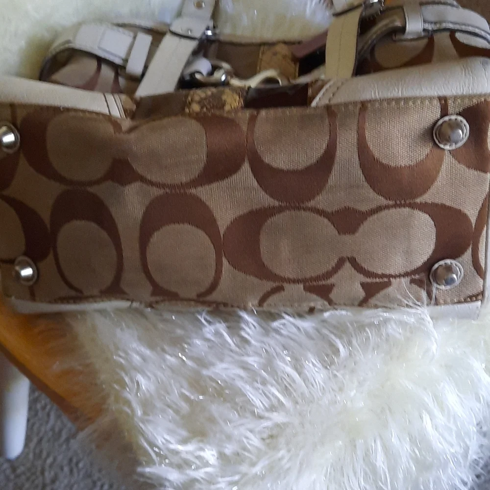 COACH Hampton Python/Leather Satchel - Picture 6 of 10